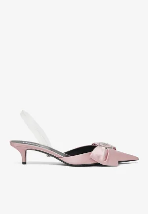 Alia 45 Slingback Satin Pumps