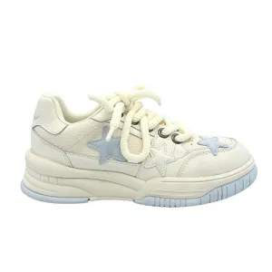 Causal Leather Mixed Colors Star Sneakers