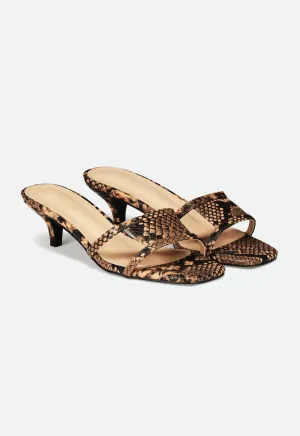 Choice Open Toe Kitten Heels Mules Beige