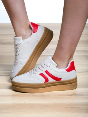 Jumping Around Platform Color Stripe Sneaker