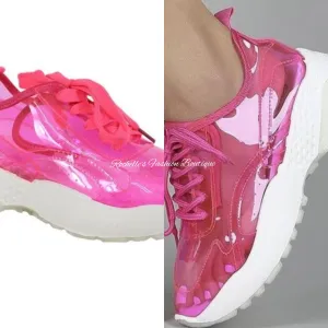 MELVIN-WH FUSHIA SNEAKERS