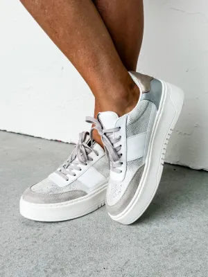 [ShuShop] Oriana Platform Sneakers-Silver Snake