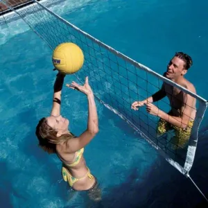 S.R. Smith Salt Pool Swim N' Spike Volleyball Game Set - 20' Net