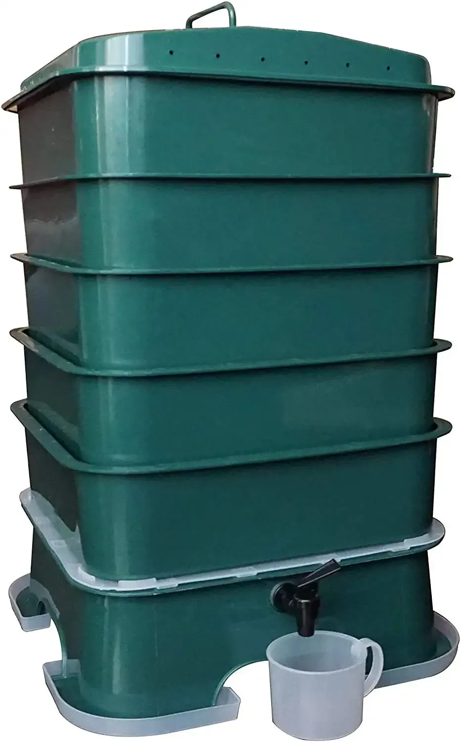 The Squirm Firm VermiHut Plus 5-Tray Worm Compost Bin – Easy Setup and Sustainable Design