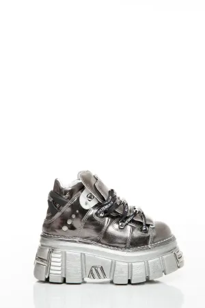 Vetements x New Rock Platform Sneaker in Silver